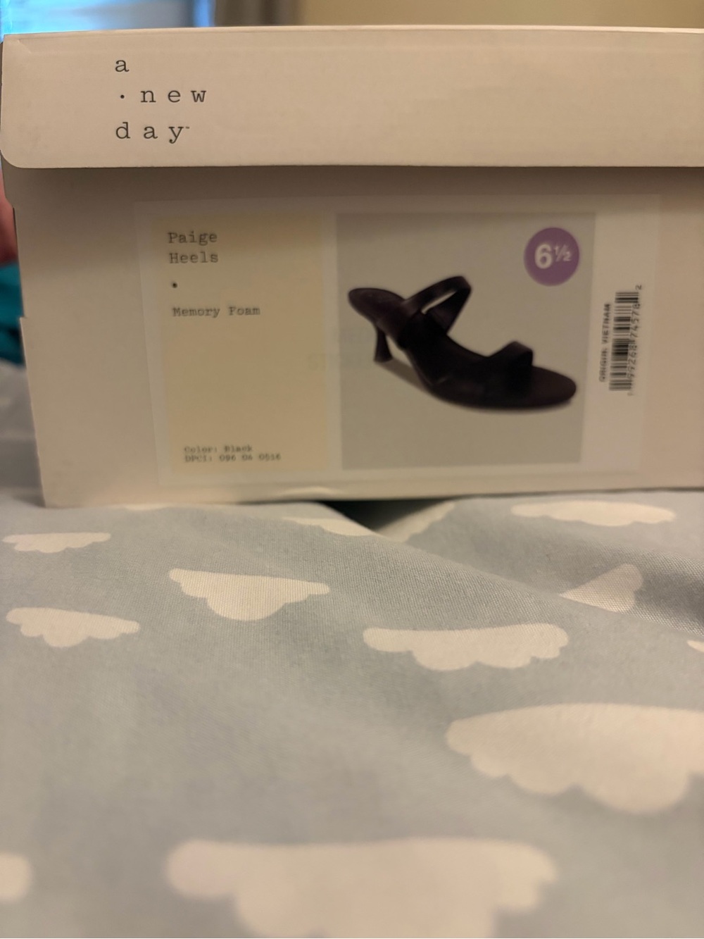 a new day Black Strappy Mid Heels